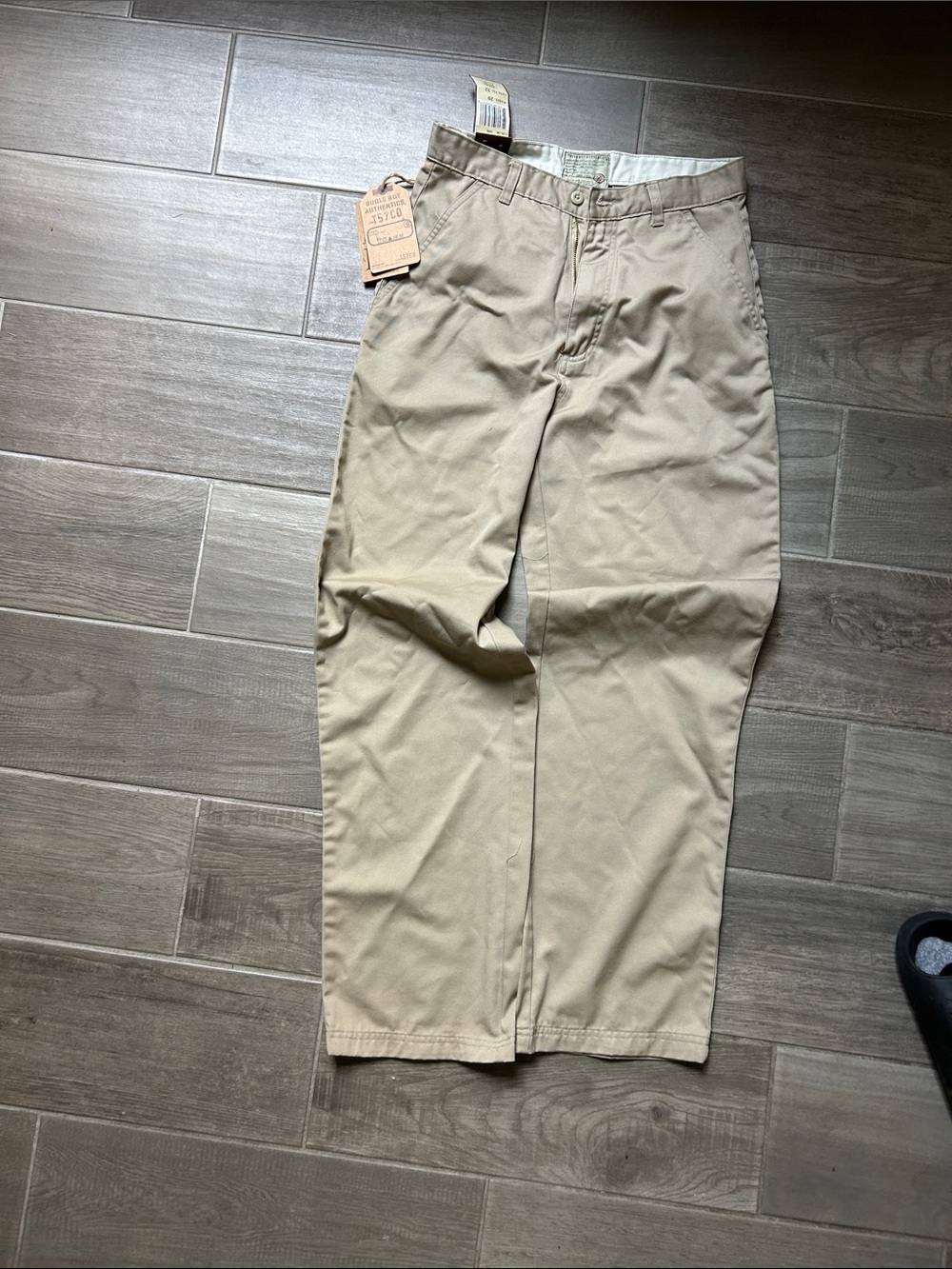 Bugle Boy Men's Khaki Straight-Leg Chinos